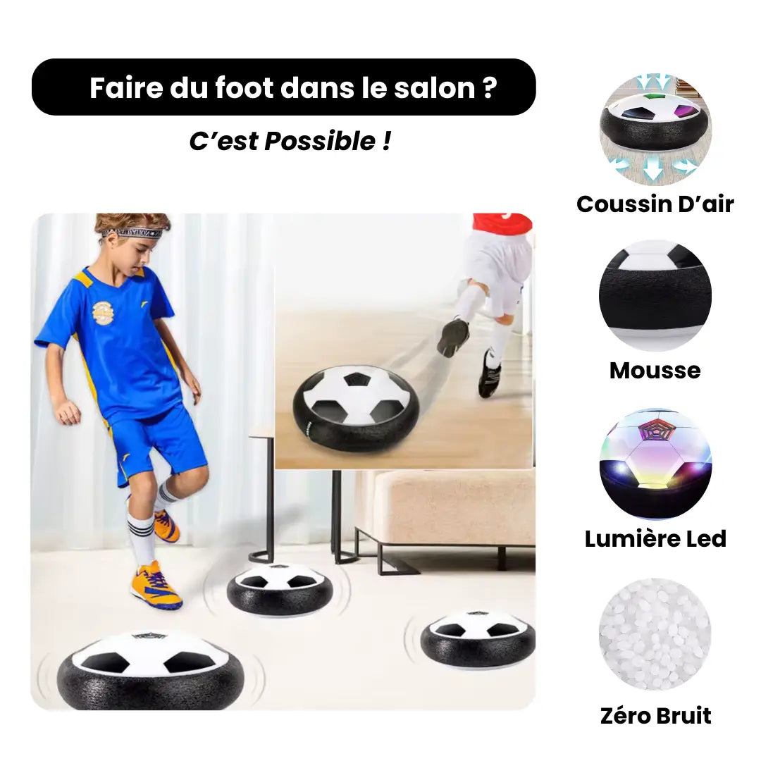 Ballon de Foot Flottant – Jouez en intérieur sans bruit ni casse !